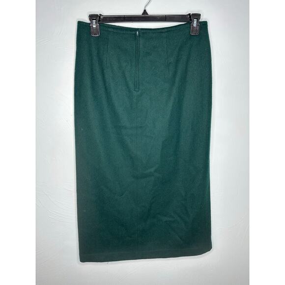 Sag Harbor 100% Wool Lined Skirt Size 10 Office Workwear Work Front Slit - Picture 2 of 6